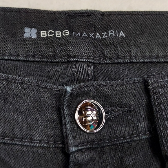 BCBGMaxAzria May Skinny w/Back Leg Zipper Black Jeans Pants Mid Rise Size 27 - Picture 7 of 16